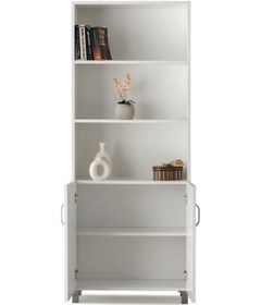 Resim Buket Dolaplı 5 Raflı Kitaplık 70x32x178cm 001 