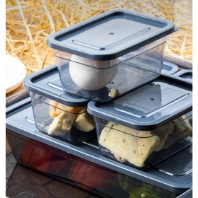 Resim Surface Home 16 Parça 7 Bölmeli Kapaklı Multi Saklama Seti Kahvaltılık Şeffaf-Füme 