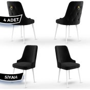 Resim Canisa Concept Enoa Serisi , 4 Adet Sandalye, Beyaz Gürgen Ayak 