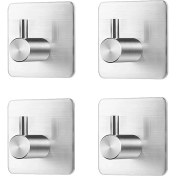 Resim Zift Unique 4 Adet Paslanmaz Çelik Banyo & Mutfak Havlu Askısı / Havluluk & Bornoz Askısı 