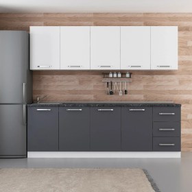 Resim Minar 245 Cm Mutfak Dolabı Beyaz Antrasit 245-A3 