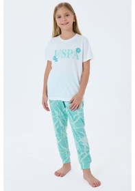 Resim U.s. Polo Assn. Kız Çocuk Yeşil Pijama Takım Yeşil 