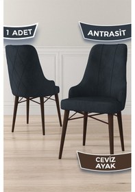 Resim Canisa Concept Neta Serisi, 1.sınıf Babyface Kumaş Antrasit Sandalye, Ceviz Gürgen Ayak Sandalye Antrasit Ayakları Ceviz 