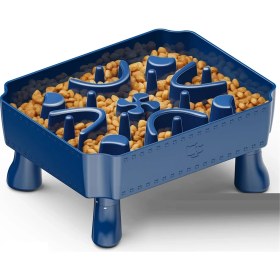 Resim Ipoearthu Yavaş Besleme Köpek Kapları, 2'si 1 Arada Köpek Bulmacası Büyük Irklar Için Yavaş Besleme Kabı, Maze Yükseltilmiş Köpek Mama Kabı Boğulmaya Karşı Korumalı (Yurt Dışından) 