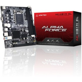 Resim arktek ALPHA FORCE, AK-H81M EL, 2xDDR3, M.2, D-SUB, HDMI, 4.Nesil, LGA1150 Soket, Anakart 
