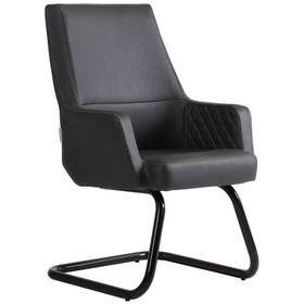 Resim Wing Siyah Deri Misafir Koltuğu Siyah 