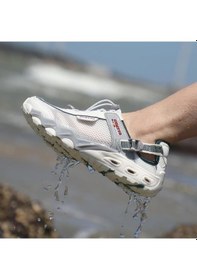 Resim Humtto 2605 Su Tahliyeli Yazlık Trekking Kadın Ayakkabı Beyaz 