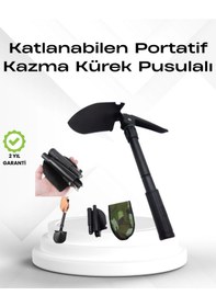 Resim Açık Hava Aktiviteleri İçin Portatif Kazma Kürek Takımı Kamuflaj Çantalı, Katlanabilir 