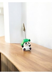 Resim Kawaii Sevimli Bambu Şapka Panda Fotoğraf Ve Not Tutucu - Ofis Masa Not Tutacağı Çok Renkli 