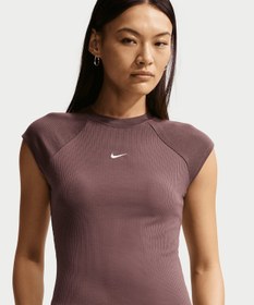 Resim Nike Sportswear Chill Knit Tight Short-Sleeve Ribbed Top 