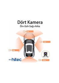 Resim Schitec 4 Kameralı Kayıtlı Araç Kamerası 360 Görüş 1080p Ön Ve Arka İç Çekim Hd Otomobil Kamera Sistemi An-6314 02574515 
