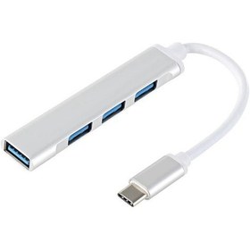 Resim Type-C To 4 Port Usb 3.0 Çoklayıcı Dönüştürücü Adaptör Otg 