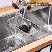 Resim Paslanmaz Çelik Lavabo Süzgeç Sepeti - Yeniden Kullanılabilir Mutfak & Banyo Drenaj Organizatörü, Etkili Filtreleme için Pas Dirençli Ağ Tasarımı, Ev Kullanımı İçin Mükemmel, Dayanıklı Metal Yapı 