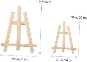 Resim jojofuny Mini Şövale Seti Telefon Tutucu Ahşap Fotoğraf Çerçevesi Standı Seyahat İçin Taşınabilir 
