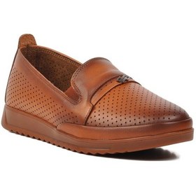 Resim Ayakmod 327 Taba Hakiki Deri Kadın Günlük Ayakkabı 001 