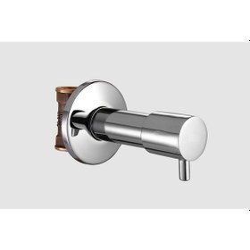 Resim Option Ankastre Ara Kesme Stop Valf Pirinç 1/2 Gümüş 