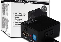Resim DS-55901 Digitus Hdmi Sinyal Tekrarlayıcısı (Hdmi Repeater), Çözünürlük: 1080p, Bantgenişliği: 2.25Gbps/225MHz, Kabine Monte Edilebilir, 40 metre 