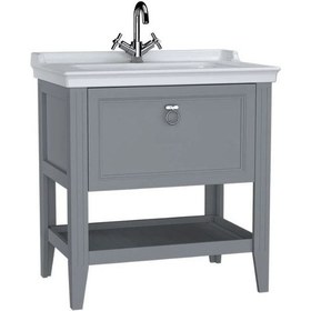 Resim Valarte Lavabo Dolabı 80 cm Mat Gri 62181 