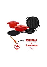 Resim Lava Döküm 5x Trendy Serisi 8 Parça Tencere & Tava Seti 