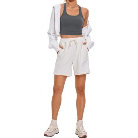 Resim Ghassy Co. Kadın Racerback Running Yoga Egzersiz Fitness Spor Sütyen CRS004 