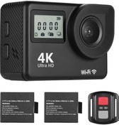 Resim 4k Ultra Hd Wifi Spor Aksiyon Kamerası 18mp 170 Geniş Açı 2.0 İnç Lcd Ekran 2 Adet Li-ion Pil İle 30 Metre Su Geçirmez 