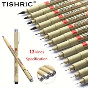 Resim 003 005 01 02 03 04 05 TISHRIC Pigment Liner Eskiz Kalemleri Mikron Sanat Marker Kalemi Çizim Kalemleri Fırça Fineliner İğne Kalemler 