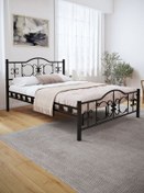 Resim ARGİMO Pero Çift Kişilik Ferforje Metal Karyola Siyah 