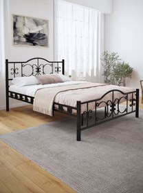 Resim ARGİMO Pero Çift Kişilik Ferforje Metal Karyola Siyah 