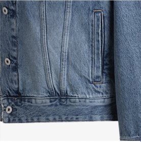 Resim Hugo Loose Fit Stonewashed Erkek Mavi Denim Ceket 50547150 