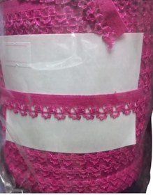 Resim Çamaşır Lastiği Dantelli 1 Cm 1 Metre Fuşya 
