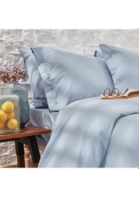 Resim Yataş Bedding Plain Çift Kişilik Ranforce Nevresim Takımı -Indigo İndigo 