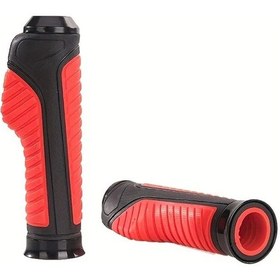 Resim Cloudstore Kırmızı Evrensel Yumuşak Kauçuk Kaymaz Motosiklet Tutamaçları Aksesuarları 