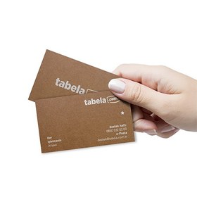 Resim Kraft Kartvizit - 1000 / Çift Yön / Beyaz Baskı 