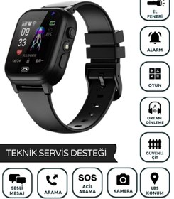 Resim EKMEKTEKNEM X25 Sım Kartlı Akıllı Çocuk Takip Saati Lbs Konumlu-siyah 