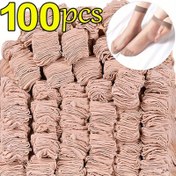 Resim Kadınlar için 60 adet ultra ince naylon çorap - Esnek, kristal bahar çorapları, hafif kahverengi, dokuma kumaş, elde yıkanabilir, yaz giyimi, moda ayakkabılar | Hafif kahverengi çoraplar | Dokuma desen 