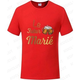 Resim Kuclut Fransız Evlilik Takımı Bekarlığa Veda Partisi T-shirt Damat Moda Grafik Düğün Tişörtmavierkek Mavi 