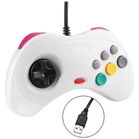 Resim Sones Sega Saturn İçin Usb Bilgisayar Oyun Kumandası Beyaz 