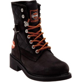 Resim Harley Davidson New Worker Black Nubuk Kadın Bot Siyah 