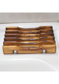 Resim Eskitme Görünümlü Ahşap Sabunluk 