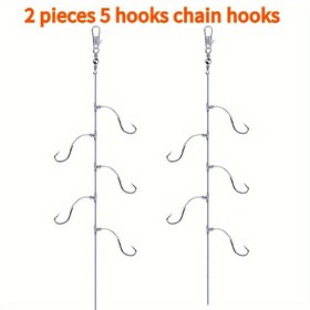 Resim 2 adet 5 saç tokası Paslanmaz Çelik ile Keskin Barbed Uçları Deniz ve Tatlı Su Balıkçılığı için - Taşıması Kolay, Dayanıklı ve Karışıklıkları Önler, Balıkçılık saç tokası 
