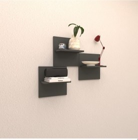 Resim Rafkestir Marin Duvar Rafı Antrasit ( Mat ) 