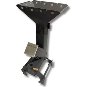 Resim Çok Fonksiyonlu Izgaralı Roket Pelet Sobası Ve Odun Sobası - Rocket Grill 