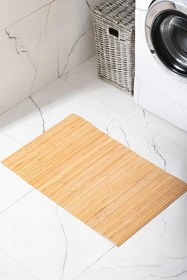 Resim Bambu Kaydırmaz Tabanlı Banyo Paspası/matı 70×45cm 