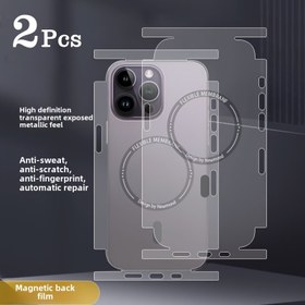 Resim 2 adet for iphone 16 Pro Max için Şeffaf Manyetik Arka Film Seti - Yüksek Çözünürlüklü, Teri Önleyici, Çizikleri Önleyici, Otomatik Tamir, for iPhone 15 Pro Max, for iPhone 16 Pro, for iPhone 15 Plus, for iPhone 16 Plus için Esnek Termoplastik Poliüretan Arka Kapak, Basit Araçlarla Kolay Kurulum, Kabarcıklar Yok, 24 Saatte Otomatik Kabarcık Giderme, for iPhone Koruma İçin | Şık Arka Kapak | Esnek Arka Kapak, for iPhone Aksesuarları İçin 