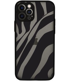 Resim mooodcase Iphone 12 Pro Uyumlu Kamera Lens Korumalı Zebra Desenli Telefon Kılıfı 