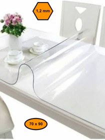 Resim MRT PLASTİK 1,2 mm PVC MASA ÖRTÜSÜ, ŞEFFAF MASA KAPLAMASI, 70x90 