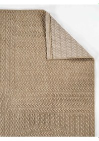 Resim Sisaluna 4443 Bej Jüt Tabanlı Modern Dokuma Kilim Sisal Hasır Halı Bej 