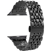 Resim iOS Uyumlu Watch 5 44mm Krd-14 Metal Kordon 