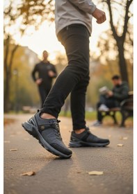 Resim Enoch Erkek Outdoor Trekking Ayakkabısı - Kaymaz Taban Yürüyüş Botu Füme 