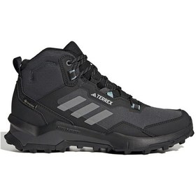 Resim Adidas Terrex Ax4 Mid Goretex Womens Boat Su Geçirmez Nefes Alan Bilekli Trekking Kadın Bot Gri 
